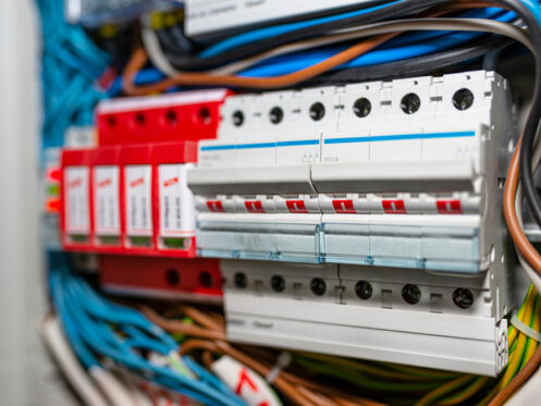 Three-phase,Fuse,In,The,On,Position,And,Surge,Arrester,Used