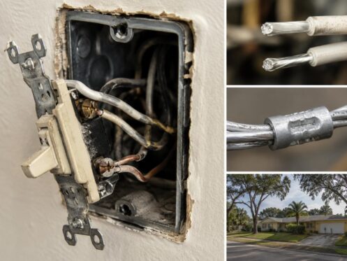 Electrical repair in a suburban home