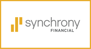 Synchrony Financial logo with yellow border
